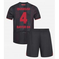 Stroje piłkarskie Bayer Leverkusen Jarell Quansah #4 Koszulka Podstawowej dla dzieci 2025-26 Krótki Rękaw (+ szorty)